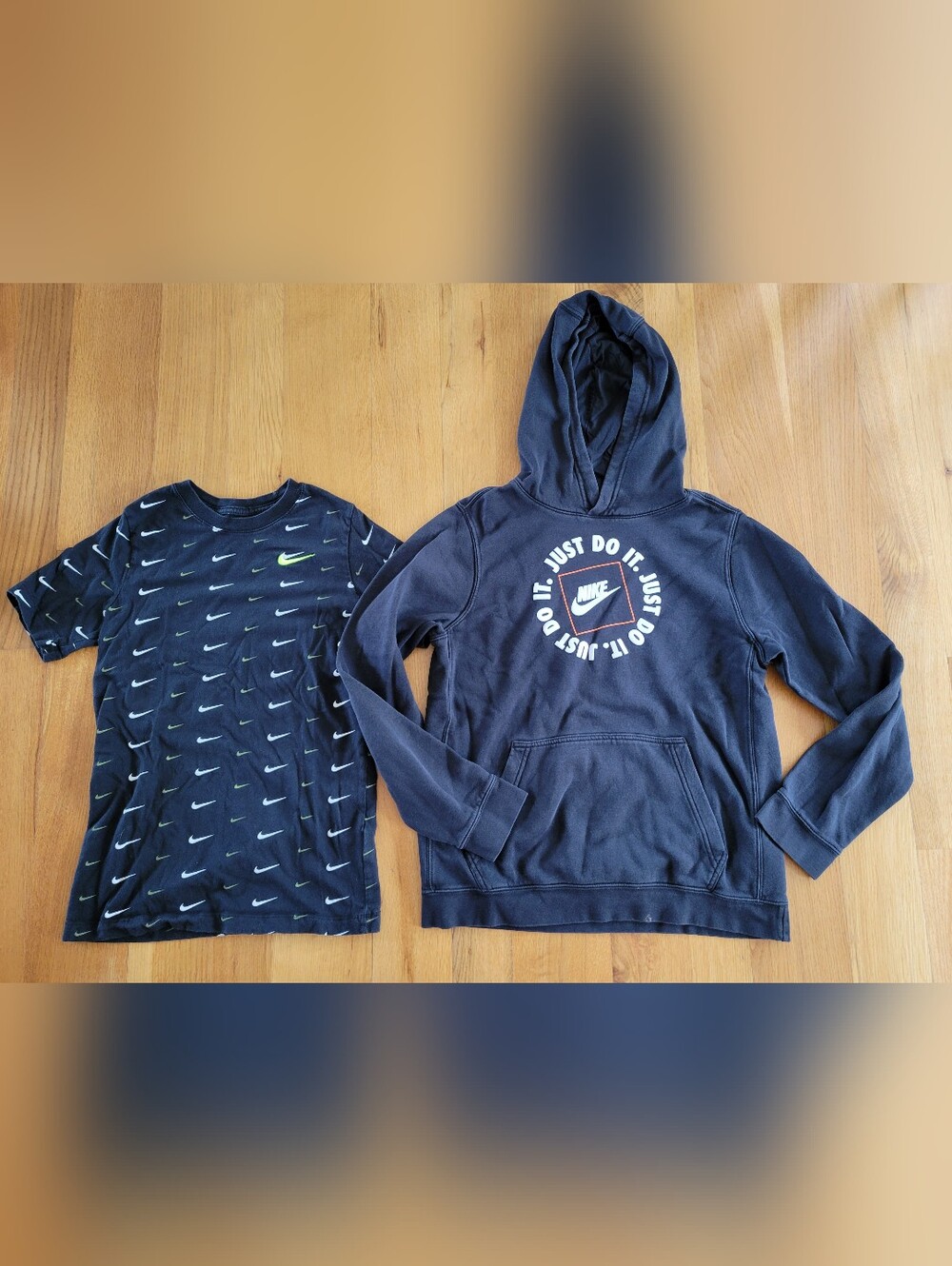 Boys size large Nike t-shirt and Nike sweatshirt
